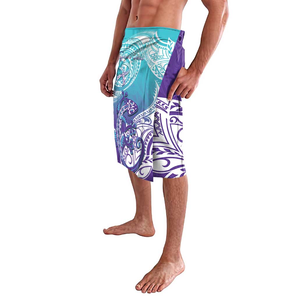Personalised New Zealand Suicide Prevention Month Lavalava You Matter NZ Fern With Maori Koru Lizard LT14 - Polynesian Pride