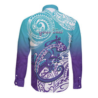 Personalised New Zealand Suicide Prevention Month Long Sleeve Button Shirt You Matter NZ Fern With Maori Koru Lizard LT14 - Polynesian Pride