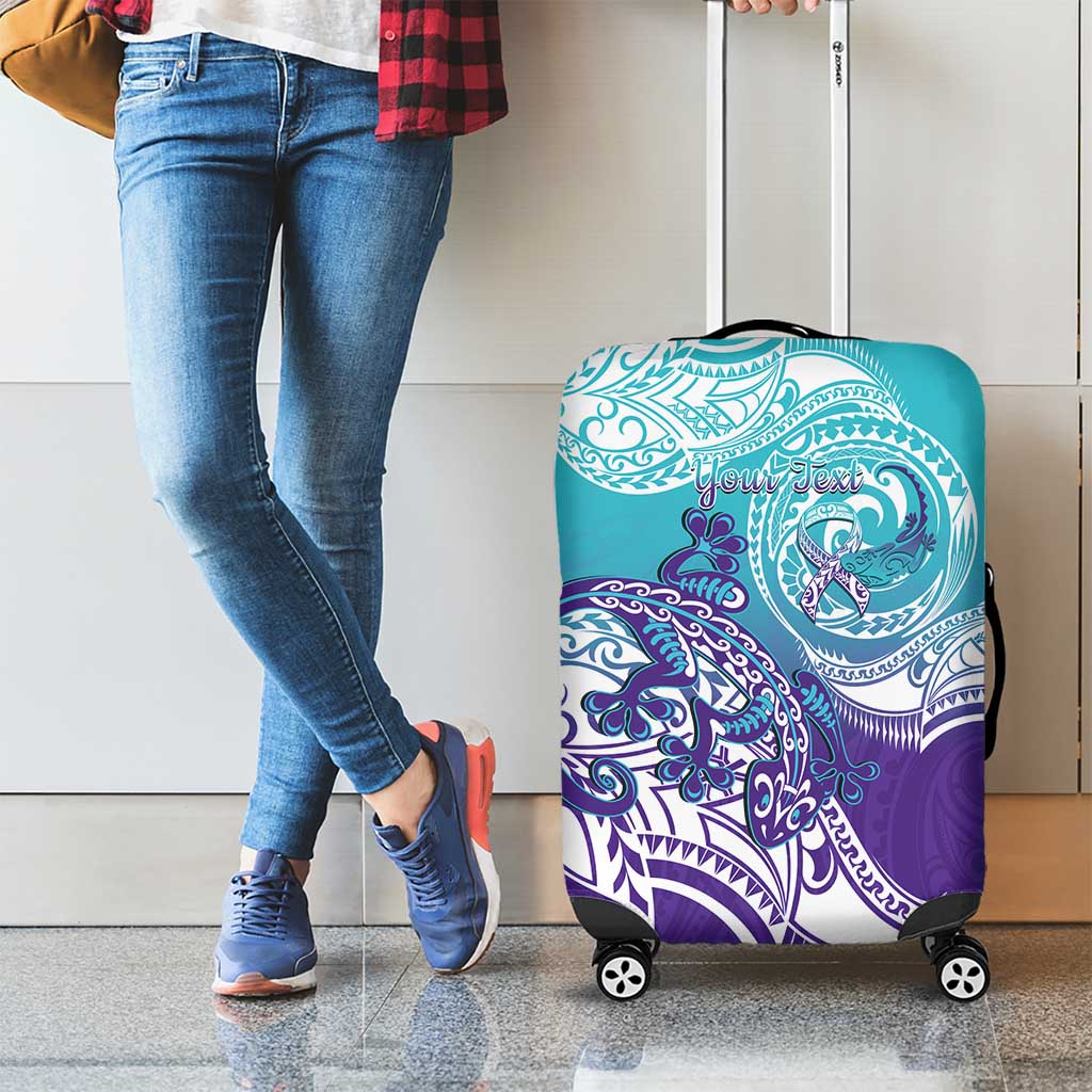 Personalised New Zealand Suicide Prevention Month Luggage Cover You Matter NZ Fern With Maori Koru Lizard