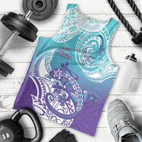 Personalised New Zealand Suicide Prevention Month Men Tank Top You Matter NZ Fern With Maori Koru Lizard LT14 - Polynesian Pride