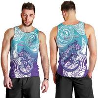 Personalised New Zealand Suicide Prevention Month Men Tank Top You Matter NZ Fern With Maori Koru Lizard LT14 - Polynesian Pride