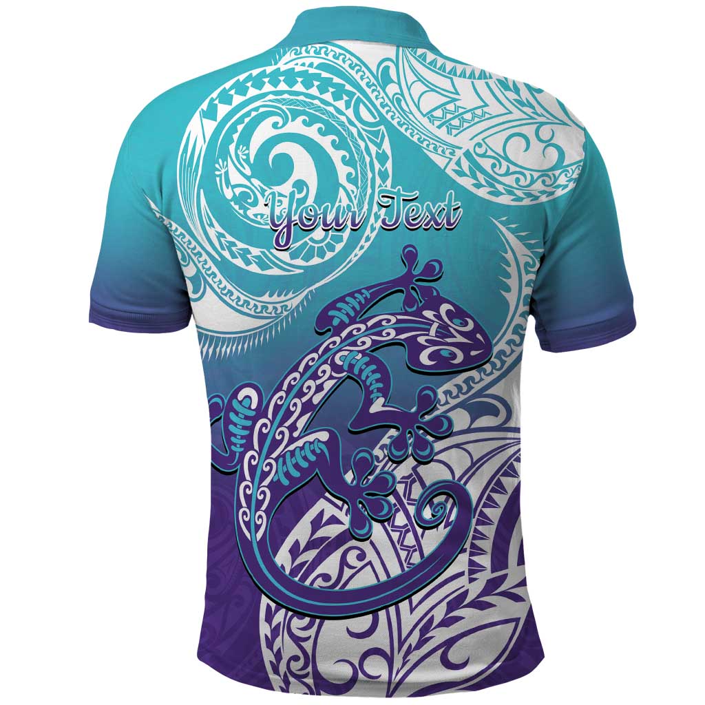 Personalised New Zealand Suicide Prevention Month Polo Shirt You Matter NZ Fern With Maori Koru Lizard LT14 - Polynesian Pride