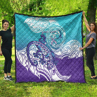 Personalised New Zealand Suicide Prevention Month Quilt You Matter NZ Fern With Maori Koru Lizard LT14 - Polynesian Pride