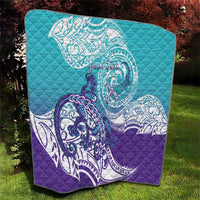 Personalised New Zealand Suicide Prevention Month Quilt You Matter NZ Fern With Maori Koru Lizard LT14 - Polynesian Pride