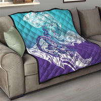 Personalised New Zealand Suicide Prevention Month Quilt You Matter NZ Fern With Maori Koru Lizard LT14 - Polynesian Pride