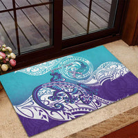 Personalised New Zealand Suicide Prevention Month Rubber Doormat You Matter NZ Fern With Maori Koru Lizard LT14 - Polynesian Pride
