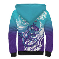 Personalised New Zealand Suicide Prevention Month Sherpa Hoodie You Matter NZ Fern With Maori Koru Lizard LT14 - Polynesian Pride