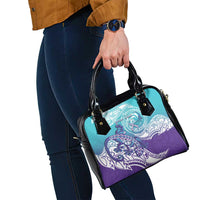 Personalised New Zealand Suicide Prevention Month Shoulder Handbag You Matter NZ Fern With Maori Koru Lizard LT14 - Polynesian Pride