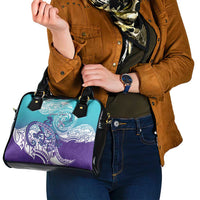 Personalised New Zealand Suicide Prevention Month Shoulder Handbag You Matter NZ Fern With Maori Koru Lizard LT14 - Polynesian Pride