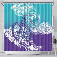 Personalised New Zealand Suicide Prevention Month Shower Curtain You Matter NZ Fern With Maori Koru Lizard LT14 - Polynesian Pride