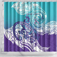 Personalised New Zealand Suicide Prevention Month Shower Curtain You Matter NZ Fern With Maori Koru Lizard LT14 - Polynesian Pride