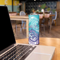 Personalised New Zealand Suicide Prevention Month Skinny Tumbler You Matter NZ Fern With Maori Koru Lizard LT14 - Polynesian Pride