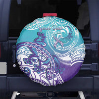 Personalised New Zealand Suicide Prevention Month Spare Tire Cover You Matter NZ Fern With Maori Koru Lizard LT14 - Polynesian Pride