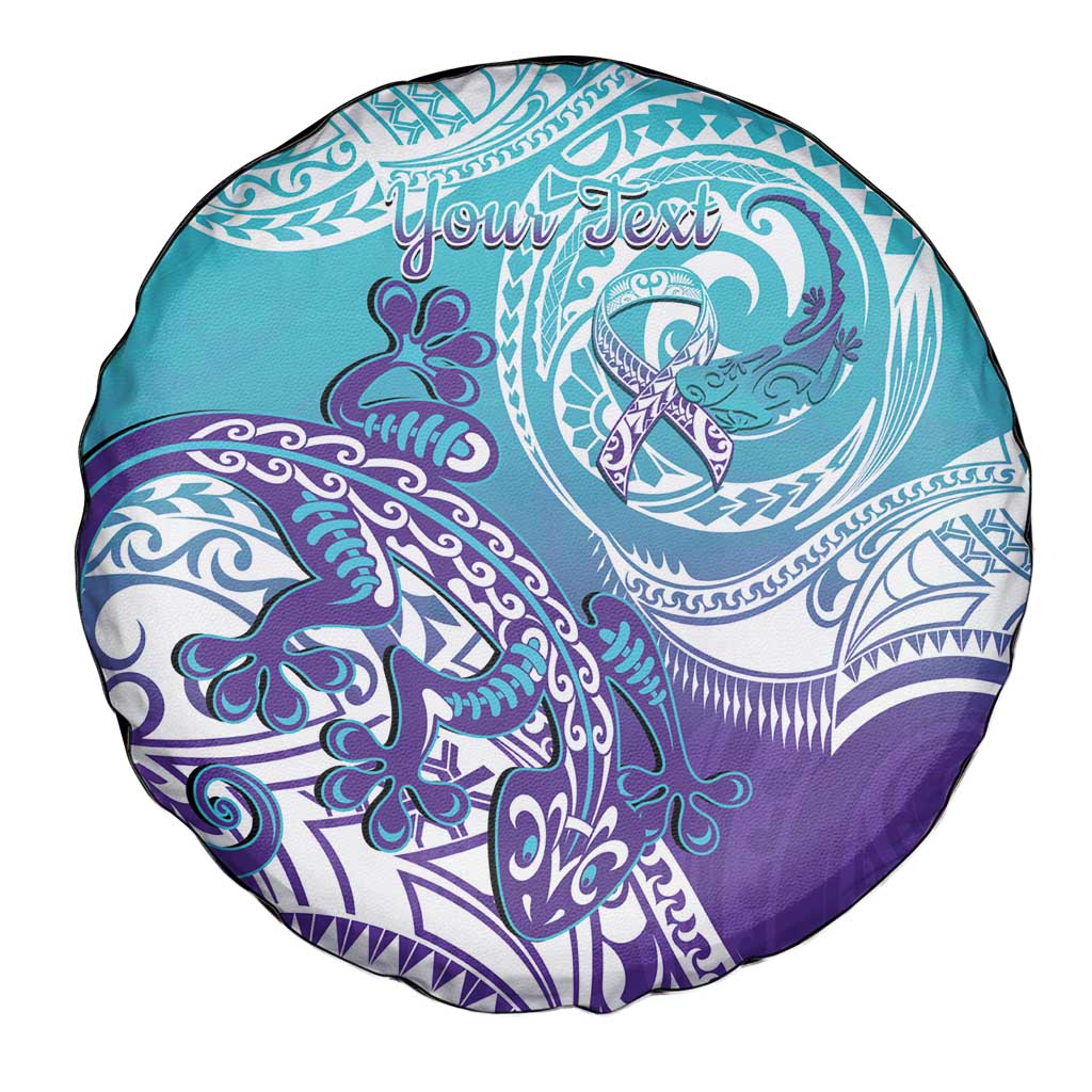 Personalised New Zealand Suicide Prevention Month Spare Tire Cover You Matter NZ Fern With Maori Koru Lizard LT14 - Polynesian Pride