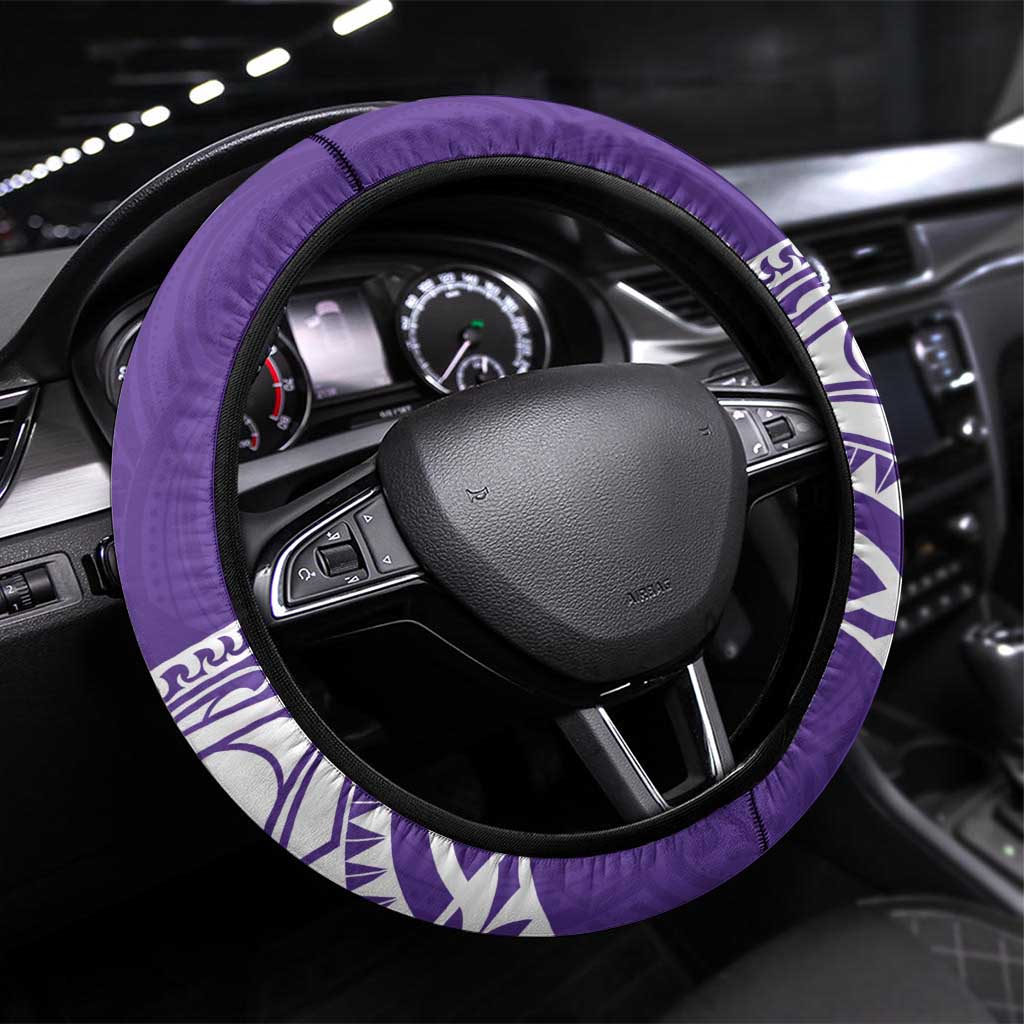 New Zealand Suicide Prevention Month Steering Wheel Cover You Matter NZ Fern With Maori Koru Lizard LT14 Universal Fit Teal - Polynesian Pride