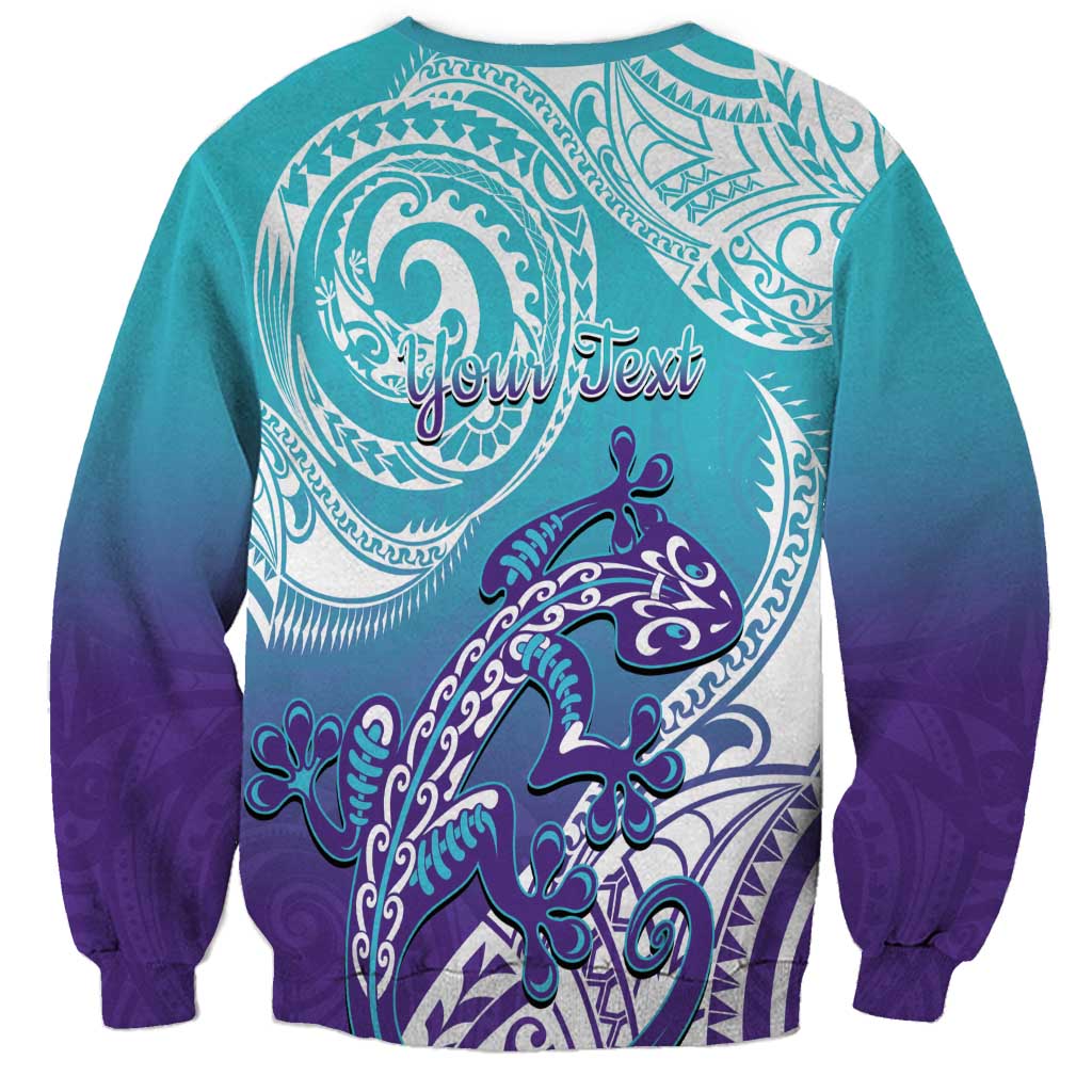 Personalised New Zealand Suicide Prevention Month Sweatshirt You Matter NZ Fern With Maori Koru Lizard LT14 - Polynesian Pride