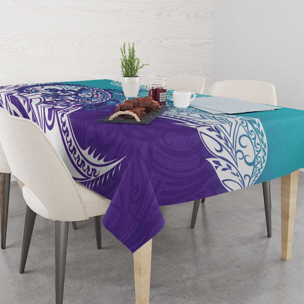 Personalised New Zealand Suicide Prevention Month Tablecloth You Matter NZ Fern With Maori Koru Lizard LT14 - Polynesian Pride