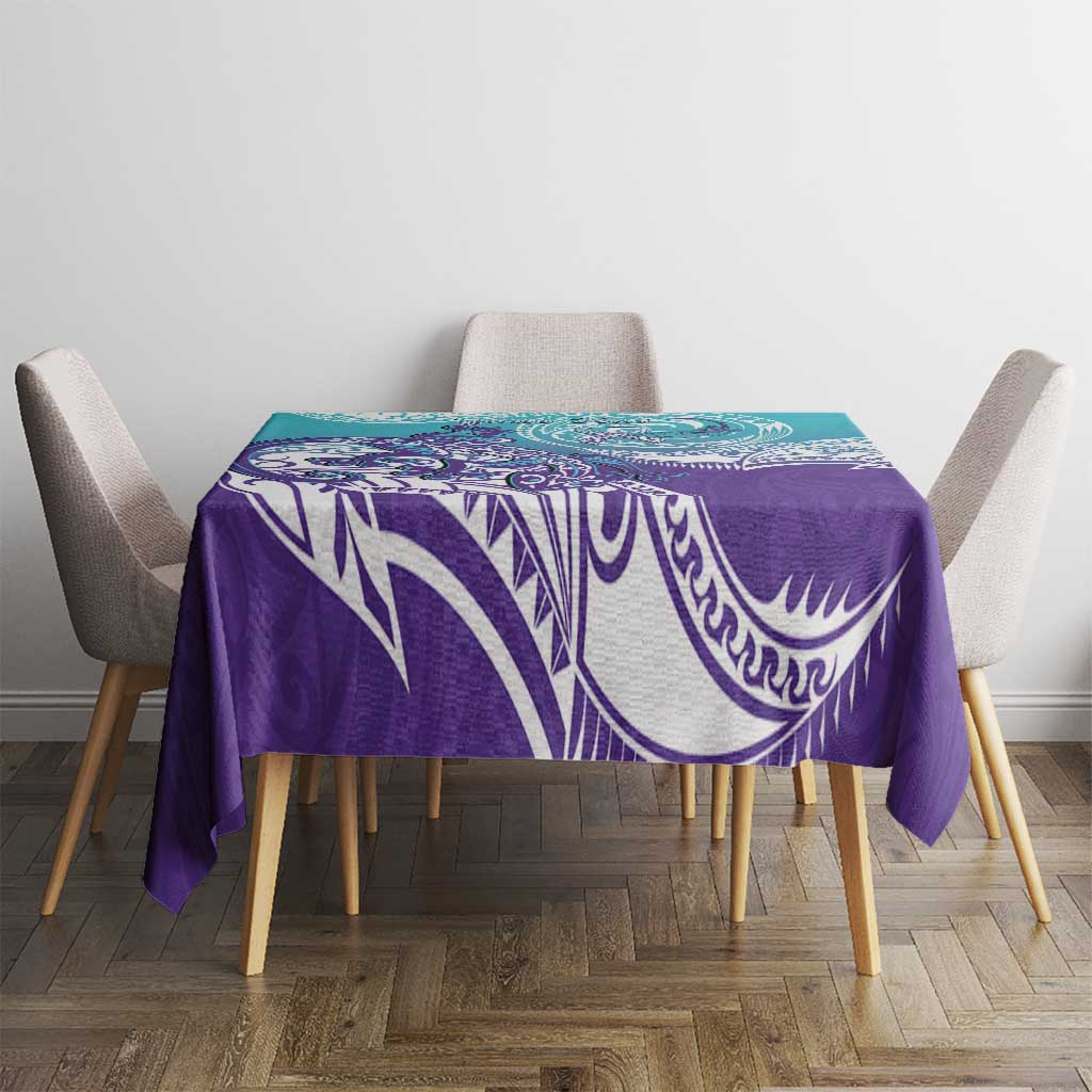 Personalised New Zealand Suicide Prevention Month Tablecloth You Matter NZ Fern With Maori Koru Lizard LT14 - Polynesian Pride