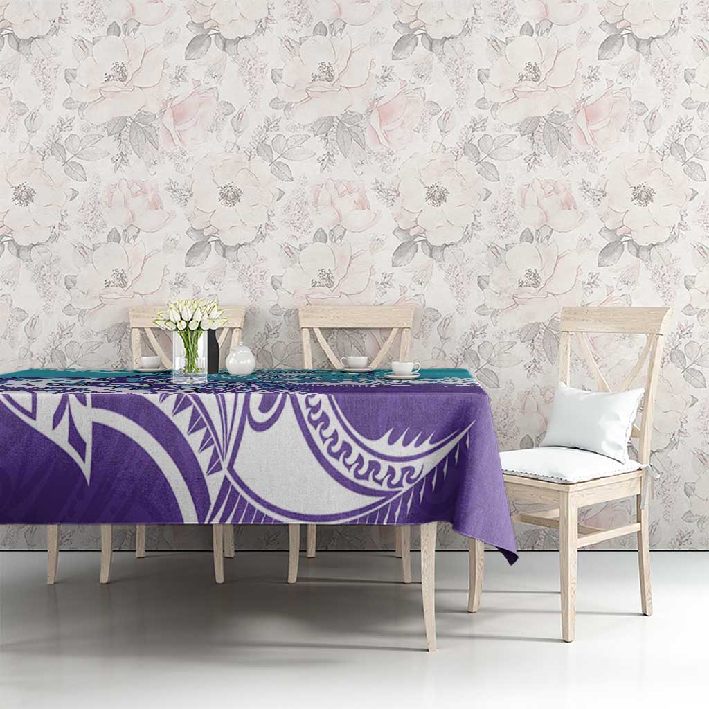 Personalised New Zealand Suicide Prevention Month Tablecloth You Matter NZ Fern With Maori Koru Lizard LT14 - Polynesian Pride