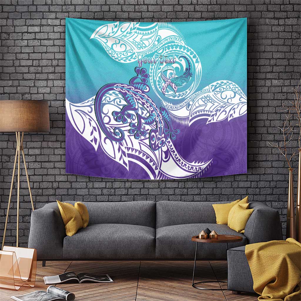 Personalised New Zealand Suicide Prevention Month Tapestry You Matter NZ Fern With Maori Koru Lizard LT14 - Polynesian Pride