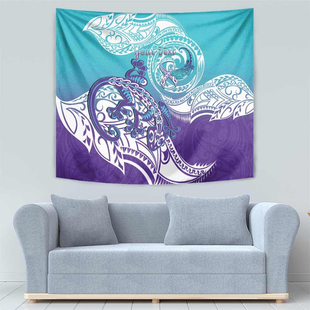 Personalised New Zealand Suicide Prevention Month Tapestry You Matter NZ Fern With Maori Koru Lizard LT14 - Polynesian Pride