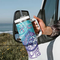 Personalised New Zealand Suicide Prevention Month Tumbler With Handle You Matter NZ Fern With Maori Koru Lizard LT14 - Polynesian Pride