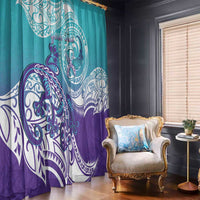 Personalised New Zealand Suicide Prevention Month Window Curtain You Matter NZ Fern With Maori Koru Lizard LT14 - Polynesian Pride