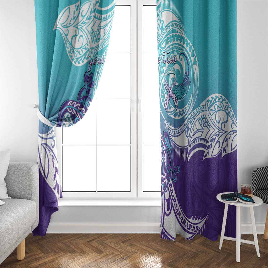 Personalised New Zealand Suicide Prevention Month Window Curtain You Matter NZ Fern With Maori Koru Lizard LT14 - Polynesian Pride