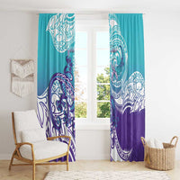 Personalised New Zealand Suicide Prevention Month Window Curtain You Matter NZ Fern With Maori Koru Lizard LT14 - Polynesian Pride