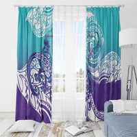 Personalised New Zealand Suicide Prevention Month Window Curtain You Matter NZ Fern With Maori Koru Lizard LT14 - Polynesian Pride