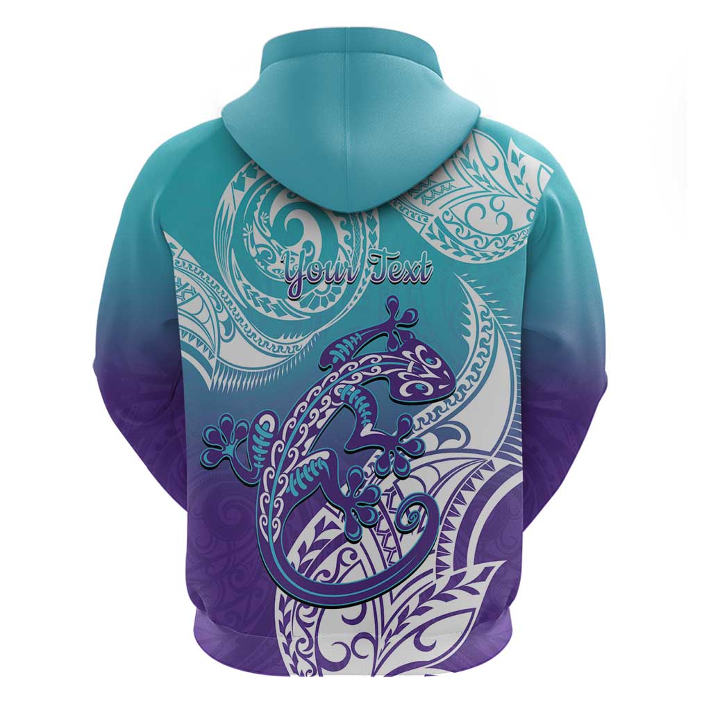 Personalised New Zealand Suicide Prevention Month Zip Hoodie You Matter NZ Fern With Maori Koru Lizard LT14 - Polynesian Pride