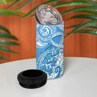 New Zealand Autism Awareness 4 in 1 Can Cooler Tumbler NZ Fern With Maori Koru Lizard LT14 - Polynesian Pride
