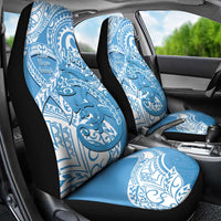 Personalised New Zealand Autism Awareness Car Seat Cover NZ Fern With Maori Koru Lizard LT14 - Polynesian Pride