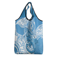 Personalised New Zealand Autism Awareness Grocery Bag NZ Fern With Maori Koru Lizard LT14 - Polynesian Pride