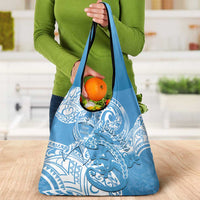 Personalised New Zealand Autism Awareness Grocery Bag NZ Fern With Maori Koru Lizard LT14 - Polynesian Pride