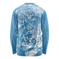 Personalised New Zealand Autism Awareness Long Sleeve Shirt NZ Fern With Maori Koru Lizard LT14 - Polynesian Pride
