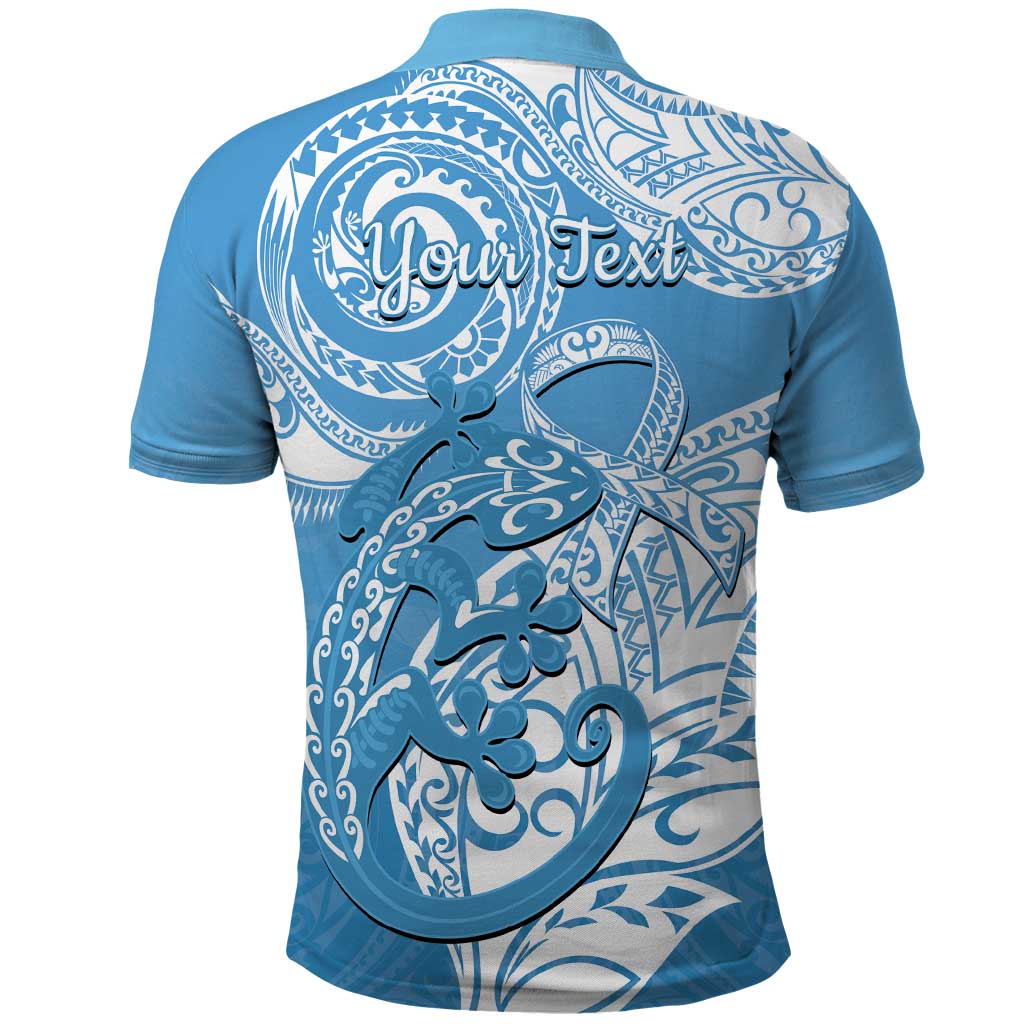 Personalised New Zealand Autism Awareness Polo Shirt NZ Fern With Maori Koru Lizard LT14 - Polynesian Pride