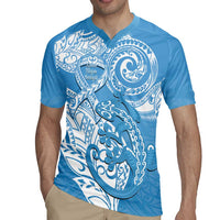 Personalised New Zealand Autism Awareness Rugby Jersey NZ Fern With Maori Koru Lizard LT14 - Polynesian Pride