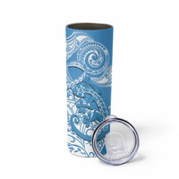 New Zealand Autism Awareness Skinny Tumbler NZ Fern With Maori Koru Lizard LT14 - Polynesian Pride