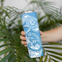 New Zealand Autism Awareness Skinny Tumbler NZ Fern With Maori Koru Lizard LT14 - Polynesian Pride