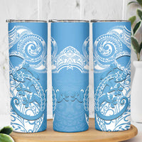 New Zealand Autism Awareness Skinny Tumbler NZ Fern With Maori Koru Lizard LT14 - Polynesian Pride