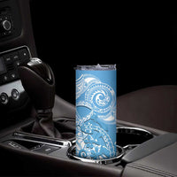 New Zealand Autism Awareness Skinny Tumbler NZ Fern With Maori Koru Lizard LT14 - Polynesian Pride