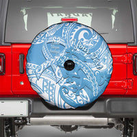 Personalised New Zealand Autism Awareness Spare Tire Cover NZ Fern With Maori Koru Lizard LT14 - Polynesian Pride