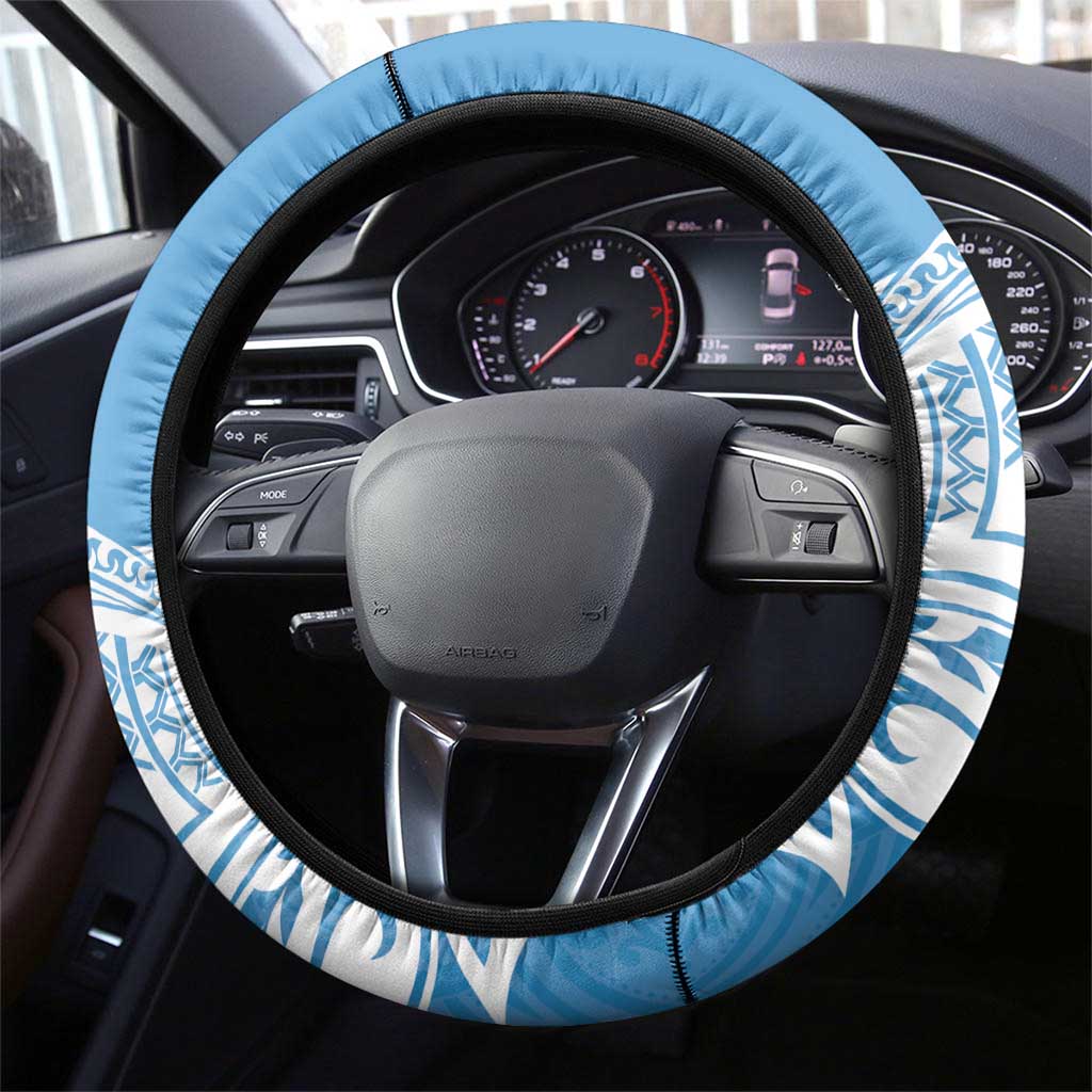 New Zealand Autism Awareness Steering Wheel Cover NZ Fern With Maori Koru Lizard LT14 - Polynesian Pride