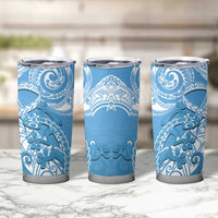 New Zealand Autism Awareness Tumbler Cup NZ Fern With Maori Koru Lizard LT14 - Polynesian Pride