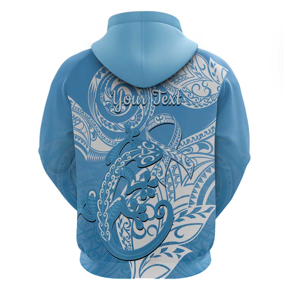 Personalised New Zealand Autism Awareness Zip Hoodie NZ Fern With Maori Koru Lizard LT14 - Polynesian Pride