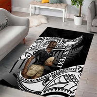 Custom New Zealand Silver Fern Rugby Area Rug 2024 Aotearoa Maori Mascot Go All Black LT14 - Polynesian Pride