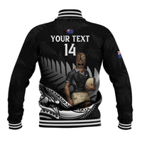 Custom New Zealand Silver Fern Rugby Baseball Jacket 2024 Aotearoa Maori Mascot Go All Black LT14 - Polynesian Pride