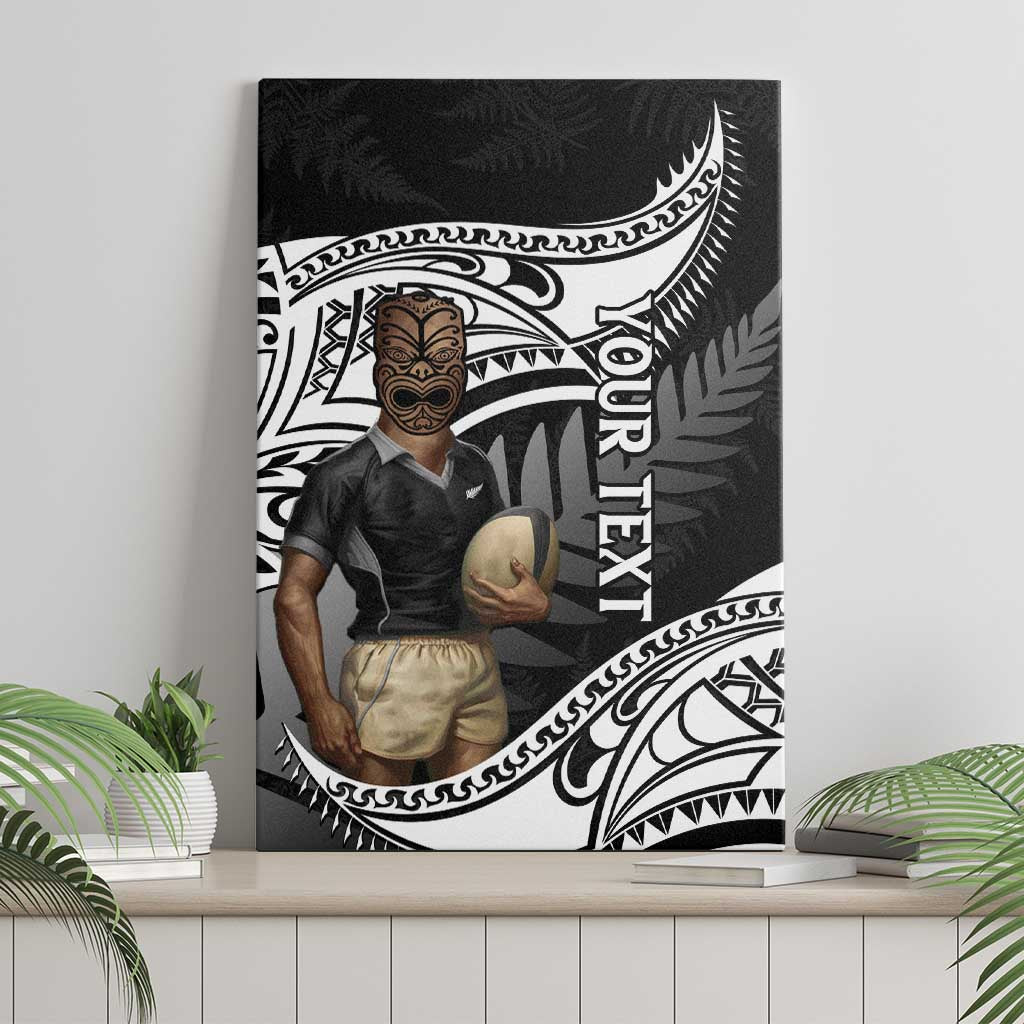 Custom New Zealand Silver Fern Rugby Canvas Wall Art 2024 Aotearoa Maori Mascot Go All Black LT14 - Polynesian Pride