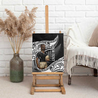 Custom New Zealand Silver Fern Rugby Canvas Wall Art 2024 Aotearoa Maori Mascot Go All Black LT14 - Polynesian Pride
